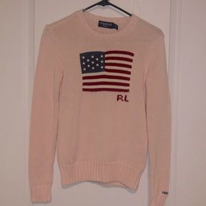 Pink Pony Polo RL Flag Sweater